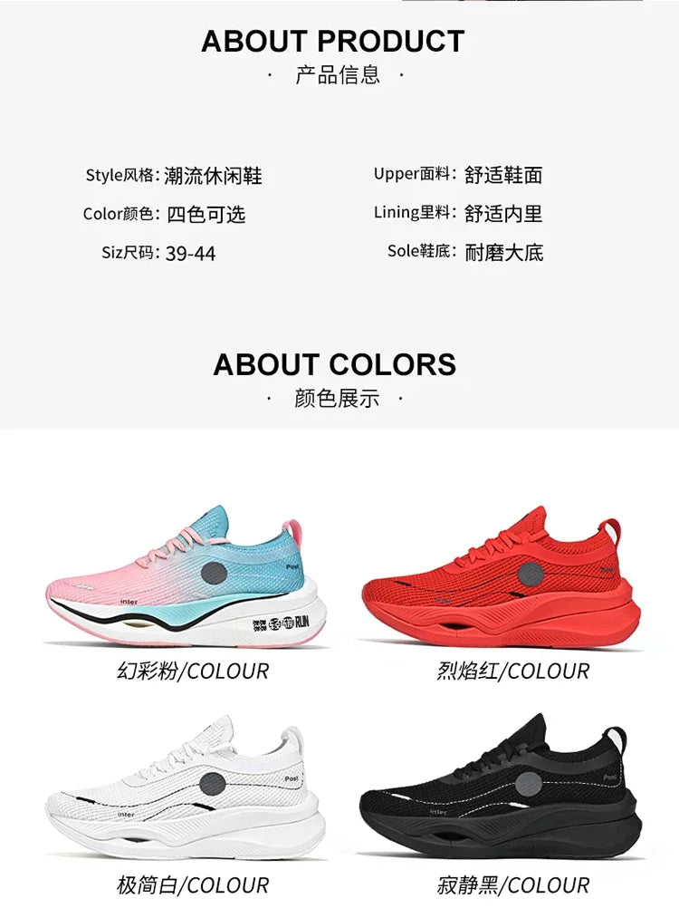 New 2024  Running Shoes Breathable  men women Outdoor Sports Shoes Lightweight Sneakers for Couple shoes Comfortable Athletic (cópia)